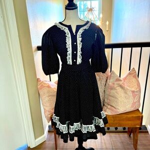 Vintage Jeri Bee square dance dress vintage dress Lolita polka dot